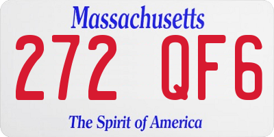 MA license plate 272QF6
