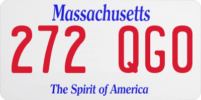MA license plate 272QG0