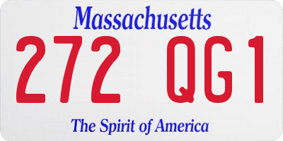 MA license plate 272QG1