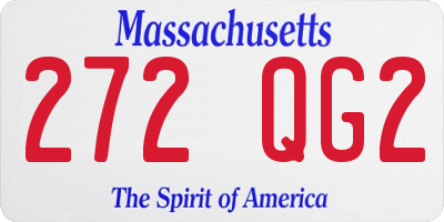 MA license plate 272QG2