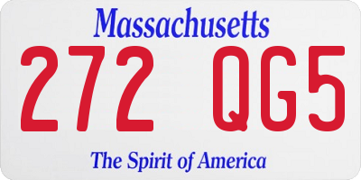 MA license plate 272QG5
