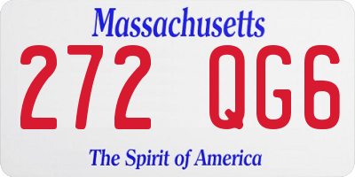 MA license plate 272QG6