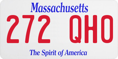 MA license plate 272QH0