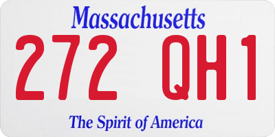 MA license plate 272QH1