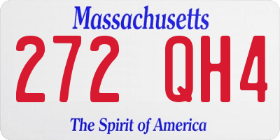 MA license plate 272QH4