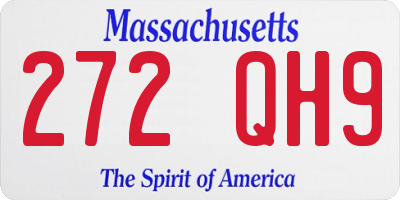MA license plate 272QH9