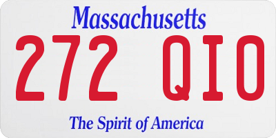 MA license plate 272QI0