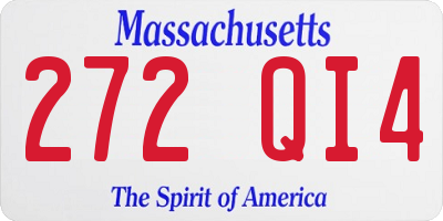 MA license plate 272QI4