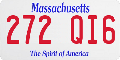 MA license plate 272QI6