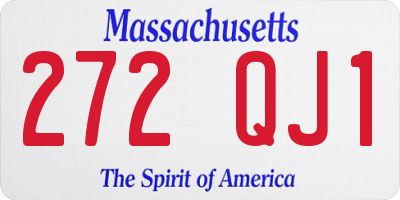 MA license plate 272QJ1