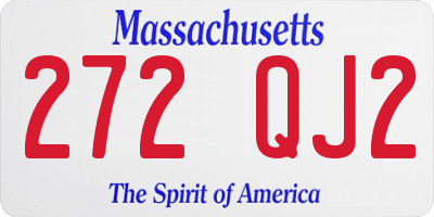 MA license plate 272QJ2