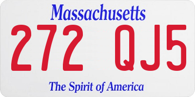 MA license plate 272QJ5