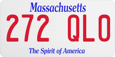 MA license plate 272QL0