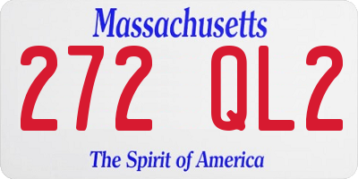 MA license plate 272QL2