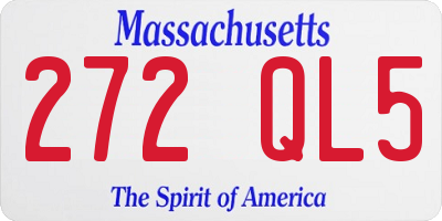 MA license plate 272QL5