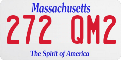 MA license plate 272QM2
