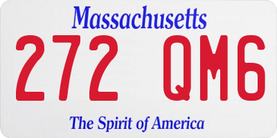 MA license plate 272QM6