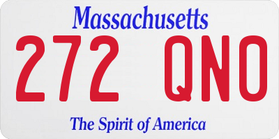 MA license plate 272QN0