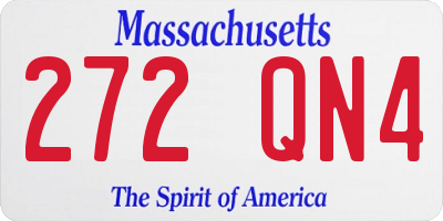 MA license plate 272QN4