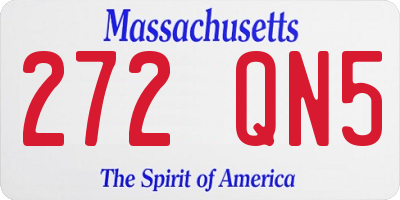 MA license plate 272QN5