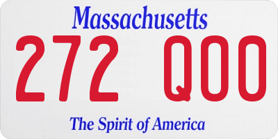 MA license plate 272QO0