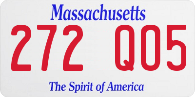 MA license plate 272QO5