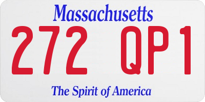 MA license plate 272QP1