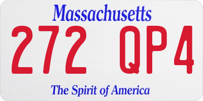 MA license plate 272QP4