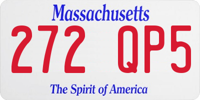 MA license plate 272QP5