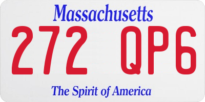 MA license plate 272QP6