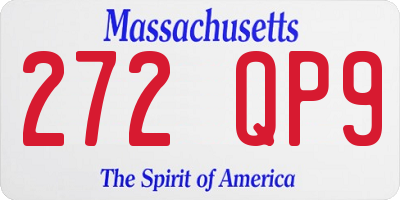 MA license plate 272QP9