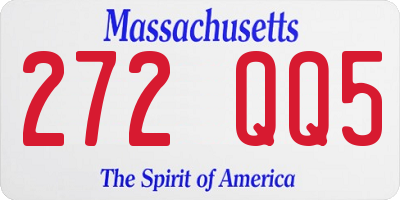 MA license plate 272QQ5