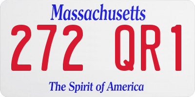 MA license plate 272QR1