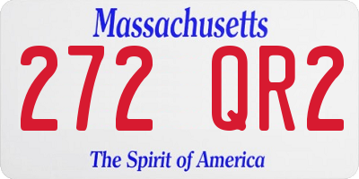 MA license plate 272QR2