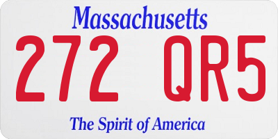 MA license plate 272QR5