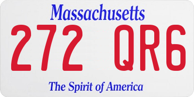 MA license plate 272QR6