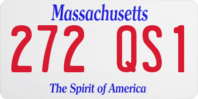 MA license plate 272QS1