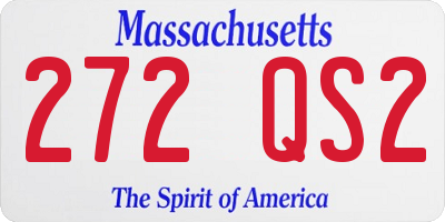 MA license plate 272QS2