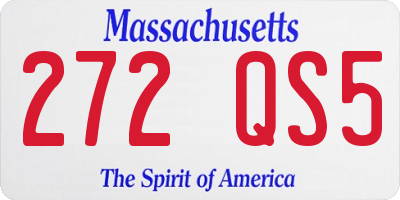 MA license plate 272QS5