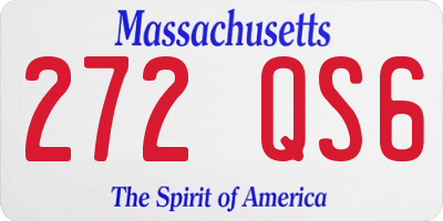 MA license plate 272QS6