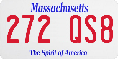 MA license plate 272QS8