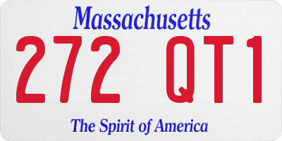 MA license plate 272QT1