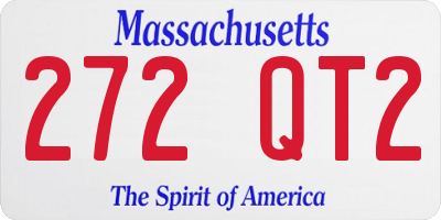 MA license plate 272QT2