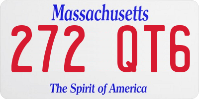 MA license plate 272QT6