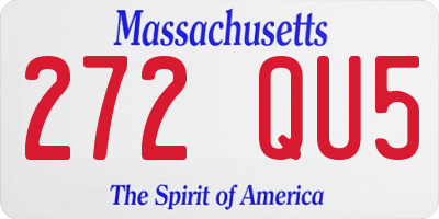 MA license plate 272QU5