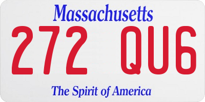 MA license plate 272QU6