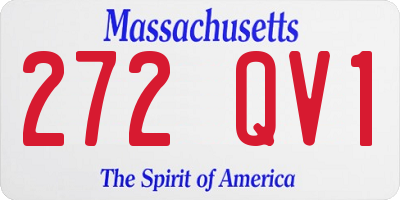 MA license plate 272QV1