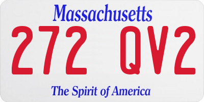 MA license plate 272QV2