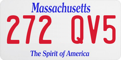 MA license plate 272QV5