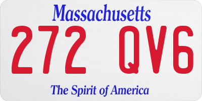 MA license plate 272QV6